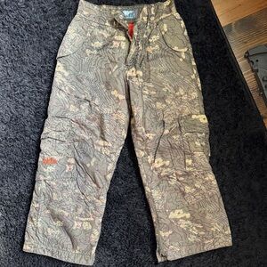 Old Navy Kids Patterned Snow Pants - Brown and Tan